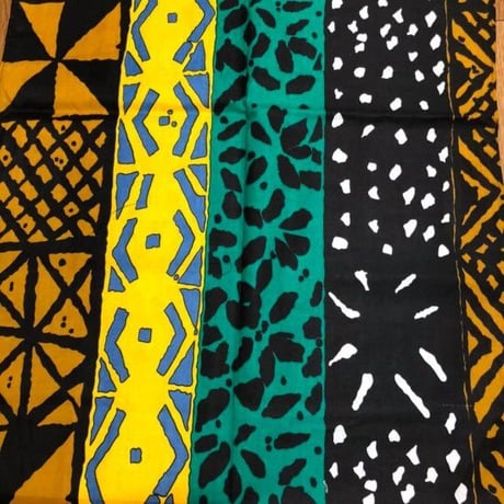 アフリカンプリント　アフリカ布　ヘッドラップ　ターバン　African print Head wrap Mud print
