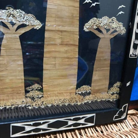 マダガスカル　ハンドメイド　バオバブ　アート　インテリア　Madagascar Baobab Art