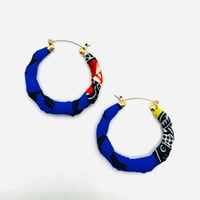 アフリカンプリント　アフリカンバンブーピアス　アフリカ布　ハンドメイド　バンブーピアス　hiphop african print