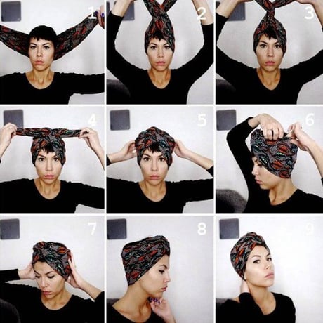 アフリカンプリント　アフリカ布　ヘッドラップ　ターバン　African print Head wrap Mud print