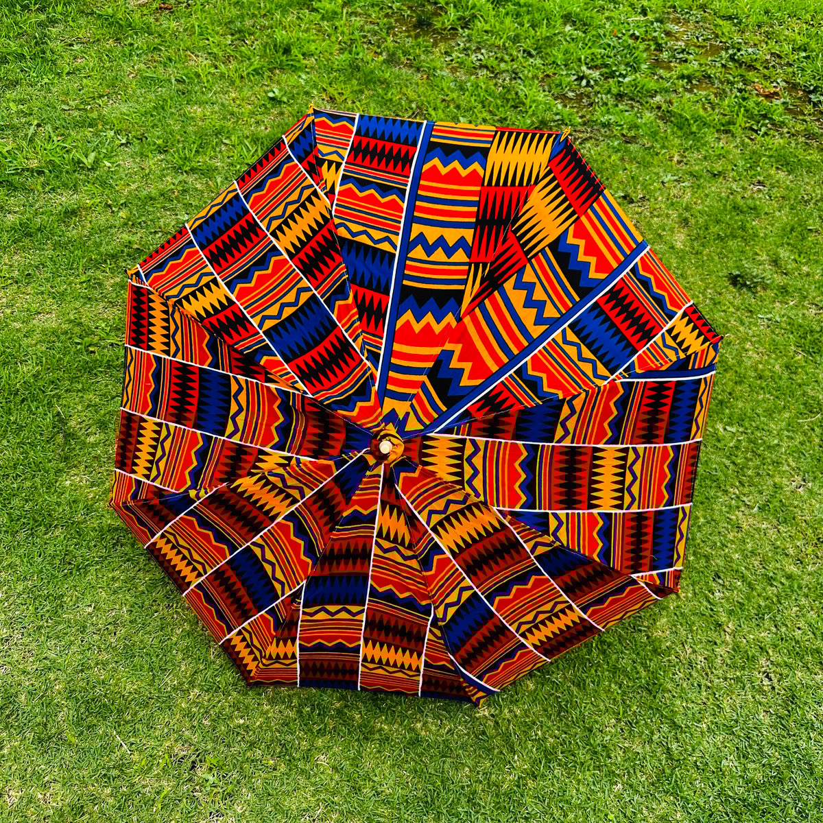ハンドメイド　アフリカ生地　パッチワーク日傘(大) ハンドメイド アフリカ生地 パッチワーク 日傘(大)