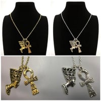ネフェルティティ　アフリカ　エジプト　Egypt　アンク　Ankh　ゴールド　シルバー　ジルコニア　ネックレス