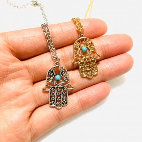 ハムサ　ファティマの手　エスニック　ボヘミアン　ネックレス　Hamusa Ethnic Bohemian