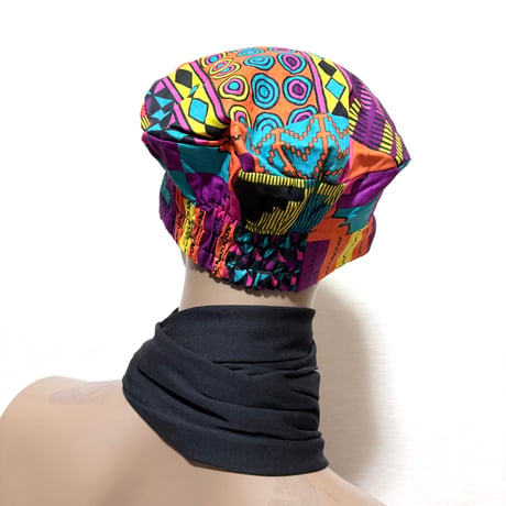 アフリカンプリント　パーニュ　キテンゲ　キャップ　ハット　帽子　African print Kufi Hat