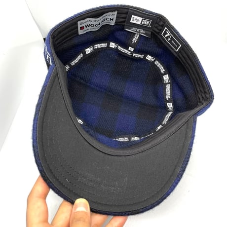 ≪委託商品≫海外輸入品　New era FITTED cap　ブラック×ディープブルー　ワークキャップ　ニューエラ　キャップ　フィテード