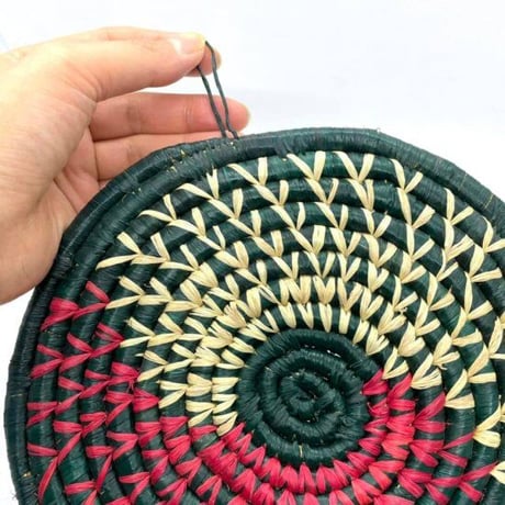 Made in Rwanda　アフリカ　ルワンダ　ハンドメイド　手織り　マット　インテリア　Africa Rwandan Woven mat