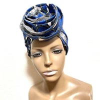 アフリカンプリント　らくらくターバン　ターバン帽子　ヘッドラップ　African print Head wrap