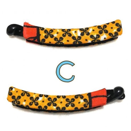 アフリカンプリント　アフリカ布　パーニュ　キテンゲ　ハンドメイド　バナナクリップ　African print