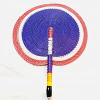 Made in Nigeria　アフリカ　ナイジェリア　ハンドメイド　手織り　うちわ　Africa Handmade Woven fan