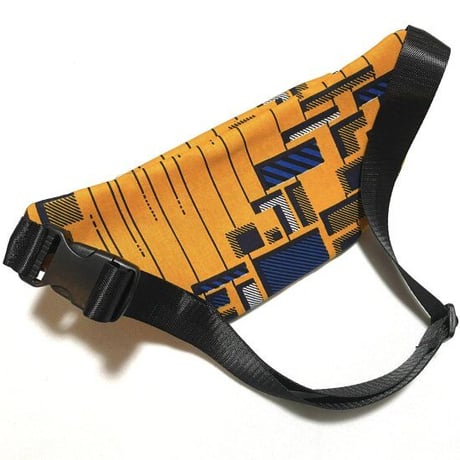 アフリカンプリント　アフリカ布　ハンドメイド　ポシェット　ウエストポーチ　ショルダーポーチ　African print porch Bag