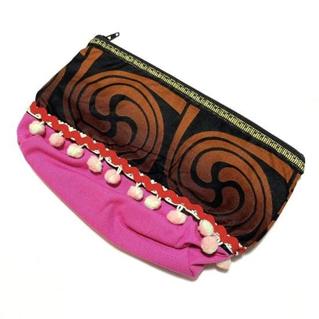 アフリカンプリント　アフリカ布　ハンドメイド　ポーチ　African print porch