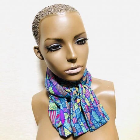 アフリカンプリント　マルチ　ターバン　ヘッドラップ　African print Turban Head wrap