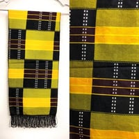 アフリカンプリント　ケンテ　スカーフ　インテリア　African print Kente Scarf