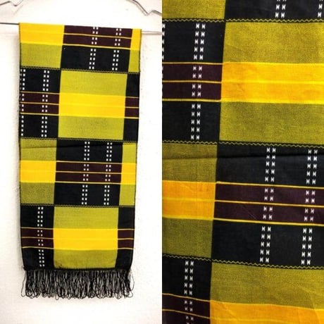 アフリカンプリント　ケンテ　スカーフ　インテリア　African print Kente Scarf
