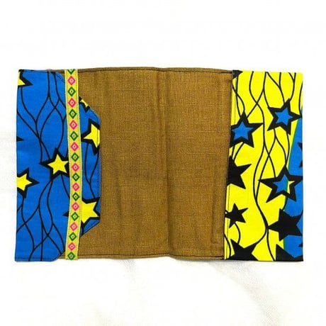 アフリカンプリント　ハンドメイド　ブックカバー　文庫サイズ　小説サイズ　150×106mm　アフリカ布　African print handmade