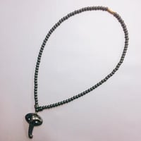 Made in Kenya　アフリカ　ケニア　ヘマタイト　天然石　パワーストーン　象　ハンドメイド　ネックレス
