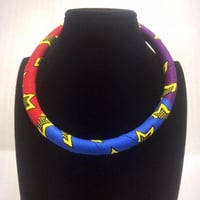 Made in Kenya　アフリカ　ケニア　アフリカ布　パーニュ　キテンゲ　アフリカンプリント布　ハンドメイド　ネックレス