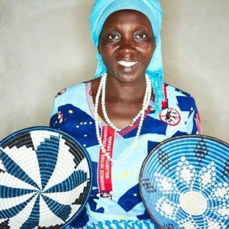 Made in Rwanda　アフリカ　ルワンダ　ハンドメイド　手織り　マット　インテリア　Africa Rwandan Woven mat