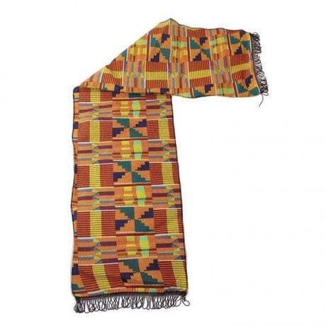 アフリカンプリント　ケンテ　スカーフ　インテリア　African print Kente Scarf