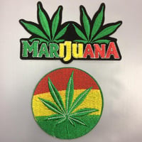 DIY　ワッペン　ラスタ　ラスタカラー　マリファナ　ジャマイカ　レゲエ　Africa Jamaica Reggae Marijuana Leaf