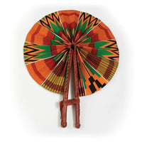 Made in Africa　アフリカンプリント　ケンテ　パーニュ　キテンゲ　うちわ　扇子　African print Kente