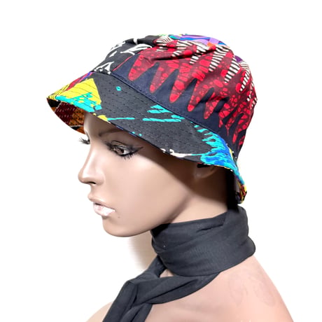 アフリカンプリント　バケットハット　ハット　帽子　African print Hat