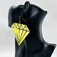 傷あり　在庫処分SALE　ダイヤモンド　ゴールド　メタリック　ピアス　ヒップホップ　90年代　90’s hiphop Bling Bling