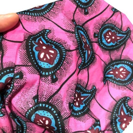 アフリカンプリント　2way　ヘッドラップ　African print Head wrap