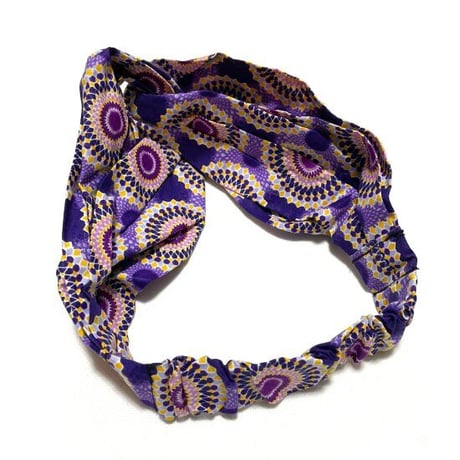 アフリカンプリント　アフリカ布　パーニュ　キテンゲ　クロス　ヘアバンド　African print Head wrap