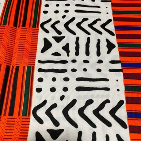 アフリカンプリント　アフリカ布　ヘッドラップ　ターバン　African print Head wrap