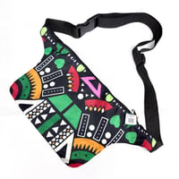 アフリカンプリント　アフリカ布　ハンドメイド　ポシェット　ウエストポーチ　African print porch Bag