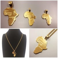 アフリカ　アフリカ大陸　ゴールドネックレス　ネックレス　African Map