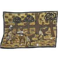 Made in Africa Mali　泥染め　手織り　アフリカ　マリ　ボゴラン　特大　ハンドメイド　アート　Mud Cloth Painting