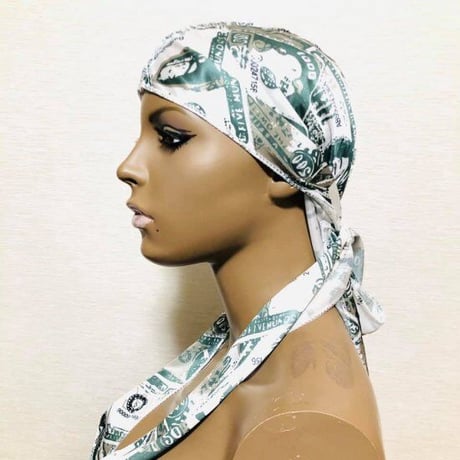 ユニセックス　ドル札柄　キャッシュ　ドゥーラグ　ヒップホップ　ダンス　ダンス衣装　Du-rag hiphop old school dance