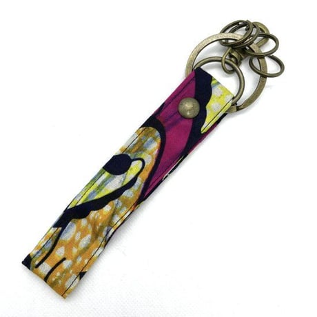 アフリカンプリント　アフリカ布　パーニュ　キテンゲ　ハンドメイド　キーホルダー　African print