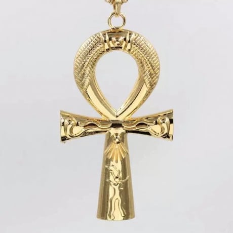 ビッグサイズ　アフリカ　エジプト　Egypt　アンク　Ankh　ゴールド　ネックレス　hiphop