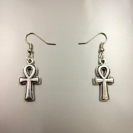 アフリカ　エジプト　Egypt　アンク　Ankh　シルバー　ミニ　ピアス