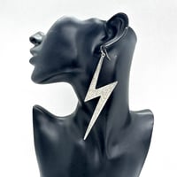 在庫処分SALE　稲妻　雷　シルバー　ピアス　ヒップホップ　90年代　90’s hiphop Bling Bling