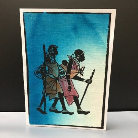 Made in Kenya　アフリカ　ケニア　アート　絵画　絵　ポストカード　インテリア　Art of Africa