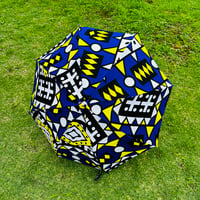 折り畳み　アフリカンプリント　ハンドメイド　折りたたみ　日傘　アフリカ布　パーニュ　キテンゲ　African print handmade sunshade