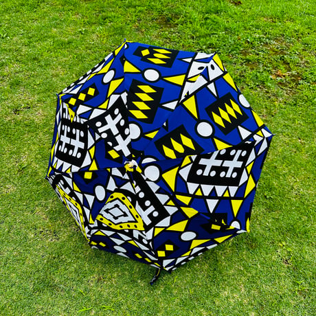 折り畳み　アフリカンプリント　ハンドメイド　折りたたみ　日傘　アフリカ布　パーニュ　キテンゲ　African print handmade sunshade