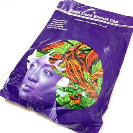 アフリカンプリント　ボンネット　キャップ　らくらくターバン　ターバン帽子　ヘッドラップ　African print Bonnet cap Head wrap
