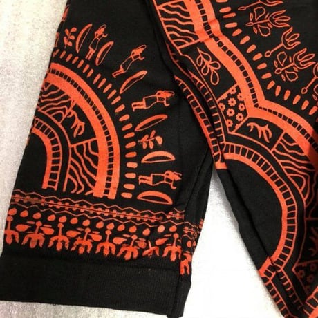 アフリカ　アフリカン　ダシキ　レギンス　Africa Dashiki leggings Orange