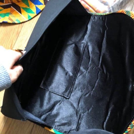 Made in Ghana　アフリカ　ガーナ産　ケンテ　クラッチバッグ　Africa Kente