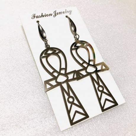 アフリカ　アフリカン　エジプト　Egypt　アンク　Ankh　シルバー　ピアス