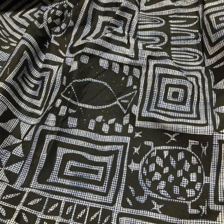 アフリカンプリント　紐付き　ミニスカート　Africa Mud print mini skirt