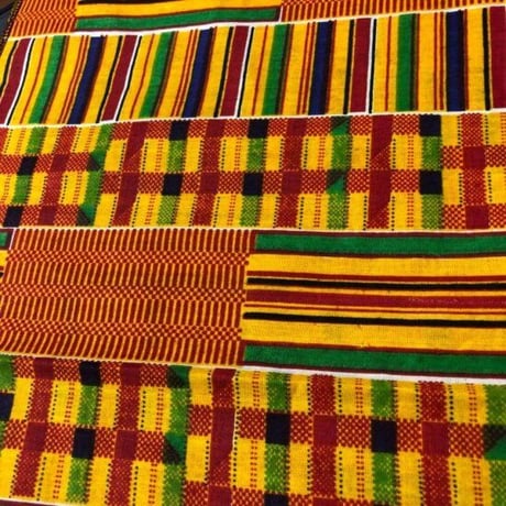 アフリカンプリント　ケンテ　スカーフ　インテリア　African print Kente Scarf