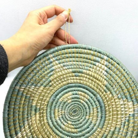 Made in Rwanda　アフリカ　ルワンダ　ハンドメイド　手織り　マット　インテリア　Africa Rwandan Woven mat