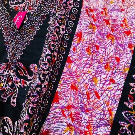 エスニック　象　アフリカ　カフタン　ワンピース　Africa Elephant Kaftan