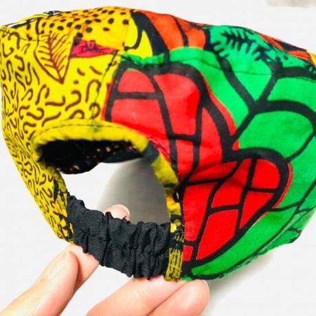 アフリカンプリント　ミリタリーキャップ　パーニュ　キテンゲ　キャップ　ハット　帽子　African print cap
